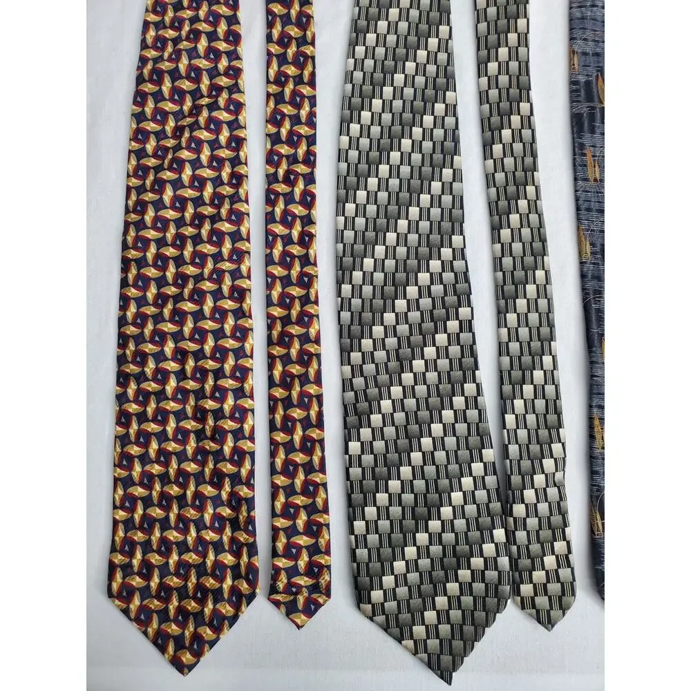 Mens Ties Lot Of 4 Bill Blass Ted Lapidus Croft & Barrow Structure Silk Formal